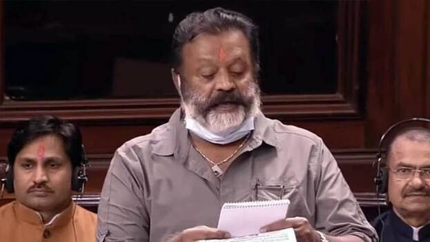 Suresh gopis new beared look leaves venkaiah naidu confused if its a mask